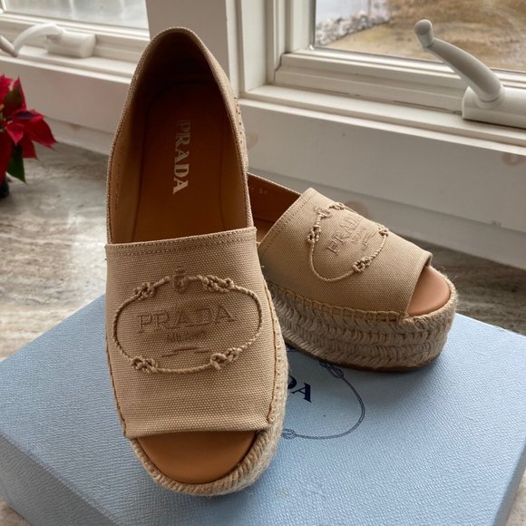 Prada Platform Shoes Never worn sz 8 - Picture 1 of 4